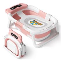 Banheira de bebê AVIDOR dobrável portátil com almofada macia
