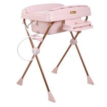 Banheira de Bebê Burigotto Millenia Com Suporte e Trocador Rosa Banheira de Bebê Burigotto Millenia Com Suporte e Trocador Rosa