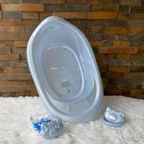 Banheira de Bebe com Saboneteira e Porta Cotonete Porta ou Algodão banho e organizador Banheira de Bebe com Saboneteira e Porta Cotonete Porta ou Algodão banho e organizador