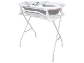 Banheira de Bebê com Suporte Dobrável Premium Baby Bubbly Cinza 35L Banheira de Bebê com Suporte Dobrável Premium Baby Bubbly Cinza 35L