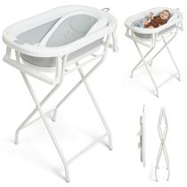 Banheira de Bebe Com Suporte Portatil Infantil Contra Escorregamento do Bebê Até 35kg Capacidade de 44 Litros Pipdip