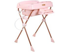 Banheira De Bebê Com Trocador Burigotto Millenia + Moun Amour Rosa U
