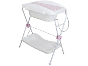Banheira de Bebe com Trocador Desmontavel Kiddo Shower Rosa