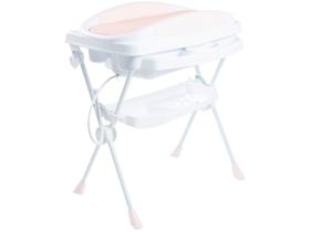 Banheira de Bebê com Trocador Galzerano Premium Branco e Rosa Banheira de Bebê com Trocador Galzerano Premium Branco e Rosa