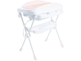 Banheira de Bebê com Trocador Galzerano - Premium Branco e Rosa
