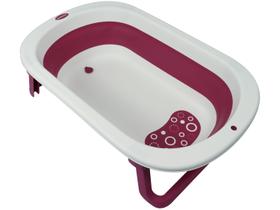 Banheira de Bebê Dobrável KaBaby Infantil Rosa