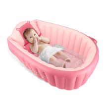 Banheira de bebê KENPUAZ inflável dobrável 82x57x28 cm rosa