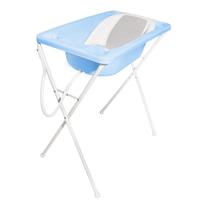 Banheira de Bebê Plástica com Redutor Acqua Trio Azul Pastel 7065AZP Galzerano