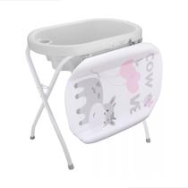 Banheira de Bebê SPA Luxo 2 em 1 Prime Baby Com Trocador de 0 a 5 anos Banho Seguro Suporta até 20kg