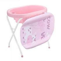 Banheira de Bebê SPA Luxo 2 em 1 Prime Baby Com Trocador de 0 a 5 anos Banho Seguro Suporta até 20kg