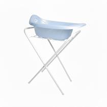 BANHEIRA DE BEBE SUPORTE PARA BANHEIRA UNIVERSAL Cor Branco/Azul