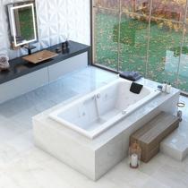 Banheira de Hidromassagem Box Gran Luxo 135x80x44cm - P1 - 110v - sem Aquecedor