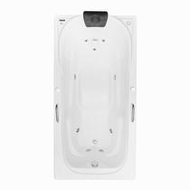 Banheira de Hidromassagem Confortare em Gel Coat Gran Luxo 180cm - Com aquecedor - Volume Ideal 210 Branco