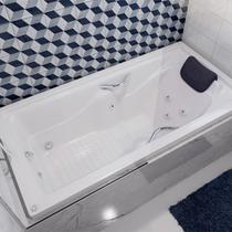 Banheira de Hidromassagem Mondialle Modelo Roma Elegance 175cmx90cmx50cm em Gel Coat