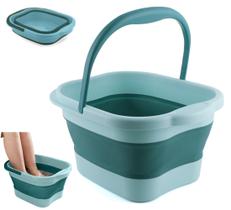 Banheira de imersão dobrável para banho de pés DoroSun Green Plastic Banheira de imersão dobrável para banho de pés DoroSun Green Plastic