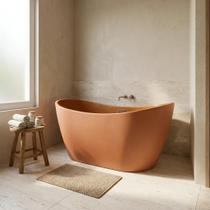 Banheira de Imersão Oval Mavie Ouro Fino 150x75cm em Gel Coat Terracota Branco Banheira de Imersão Oval Mavie Ouro Fino 150x75cm em Gel Coat Terracota Branco