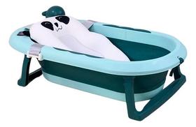 Banheira Dobrável Com Termômetro E Cama Flutuante Macia Para Banho De Bebê Recém-Nascido