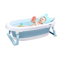 Banheira Dobrável De Bebê Retrátil Infantil Antiderrapante 40L - Azul - Tibaby