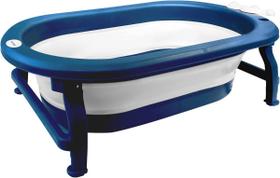 Banheira Dobrável em Silicone Retrátil Portátil 55L Infantil Ofurô Azul - Clingo