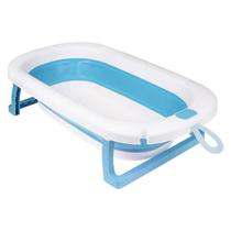 Banheira Dobrável Infantil Art Brink Azul Compacta e Segura