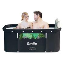 Banheira Dobrável Retangular Com Acessorios Vg+ Smile Banheira Dobrável Retangular Com Acessorios Vg+ Smile