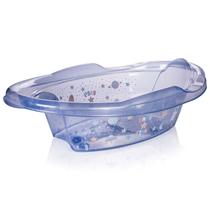 Banheira Ergonômica Infantil Bebê Menino Banho 21L Com Válvula Escoamento