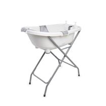 Banheira Fontana Duo com Suporte branco e cinza Infanti Banheira Fontana Duo com Suporte branco e cinza Infanti