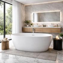 Banheira Freestanding Imersão Viena 150 Branco 1,5m PEX