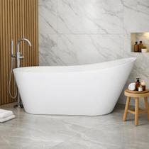 Banheira Freestanding RM Decor Carrara Lux Imersão Branco 1,8m