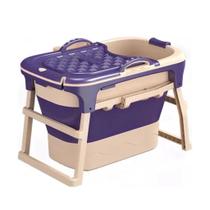 Banheira Grande 140 Litros Com Cobertura e Massageador TOP