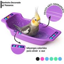 Banheira Grande Decorada Calopsita, Agapornes Passaros Diversos