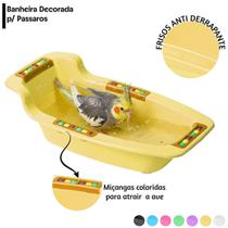 Banheira Grande Interna Decorada Calopsita, Agapornes Passaros Diversos