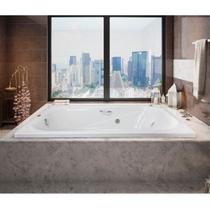 Banheira Hidromassagem Dupla Ouro Fino Cristal 170cmx110cmx40cm 220V Banheira Hidromassagem Dupla Ouro Fino Cristal 170cmx110cmx40cm 220V