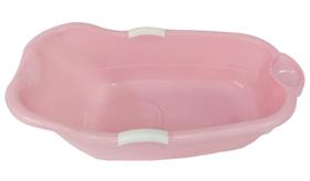 Banheira infantil bebê com porta sabonete rosa micromax