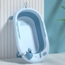 Banheira Infantil Dobrável Bebê Com Termômetro Evita Queimaduras Original Tibaby