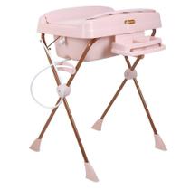 Banheira Infantil Millenia M Dobráve com Assento Rosa Liso - Burigotto