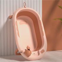 Banheira Infantil Portátil Dobrável Com Termômetro Bebê Neném