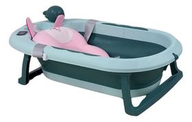 Banheira Infantil Retrátil Com Termômetro Digital E Cama De Apoio Compacta Segura E Confortável