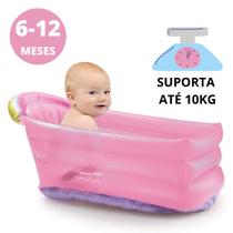 Banheira Inflável Banho Bebê Antiderrapante Viagem 10kg GG - Multilaser / Multikids