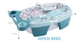 Banheira Inflável e Dobrável Para Bebê Azul - Color Baby