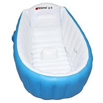 Banheira inflável para bebês SuperLi Blue dobrável com chuveiro e piscina