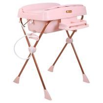 Banheira Millenia Burigotto , Com Suporte Trocador Burigotto, Mon Amour - Rosa