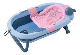 Banheira Ofurô Dobrável P/ Bebê Com Rede Ergonômica Inclusa