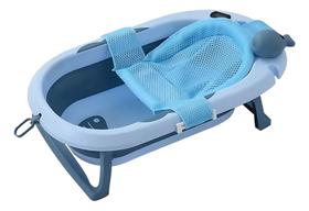Banheira Ofurô Dobrável P/ Bebê Com Rede Ergonômica Inclusa