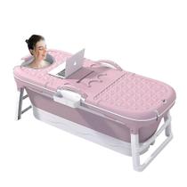 Banheira Ofurô Dobrável Portátil Adulto 148 Cm Com Suporte Vg+ Rosa Banheira Ofurô Dobrável Portátil Adulto 148 Cm Com Suporte Vg+ Rosa