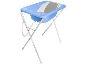 Banheira para Bebê com Suporte - Acqua Trio - Azul Pastel - Galzerano