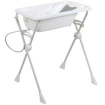 Banheira para Bebe Com Suporte E Redutor Kit Banho Branca
