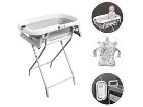 Banheira Para Bebê Dobrável C/Suporte Wish Branco Maxi Baby