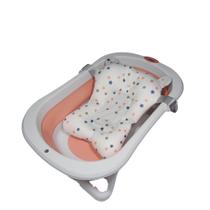 Banheira Para Bebê Retrátil Infantil Rosa E Azul Antiderrapante Portátil Espaçosa Conforto Banho Calmo Teu Baby 8027