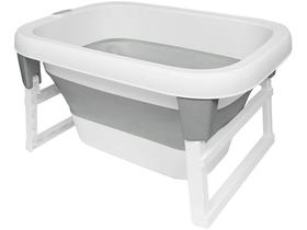 Banheira Para Bebês Dobrável Ofuro 80L Cinza 16942 - Buba